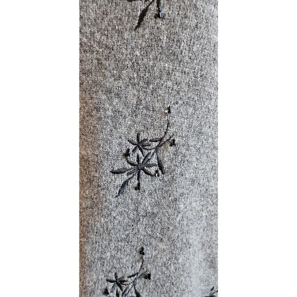 Vintage Herman Geist 100% Lambswool Knit Embroidered Sweater Vest Women Size 1X - Picture 2 of 5